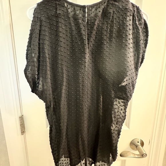 Balenciaga Black Boxy Blouse with Short Sleeves and Relaxed Fit - Picture 2 of 3